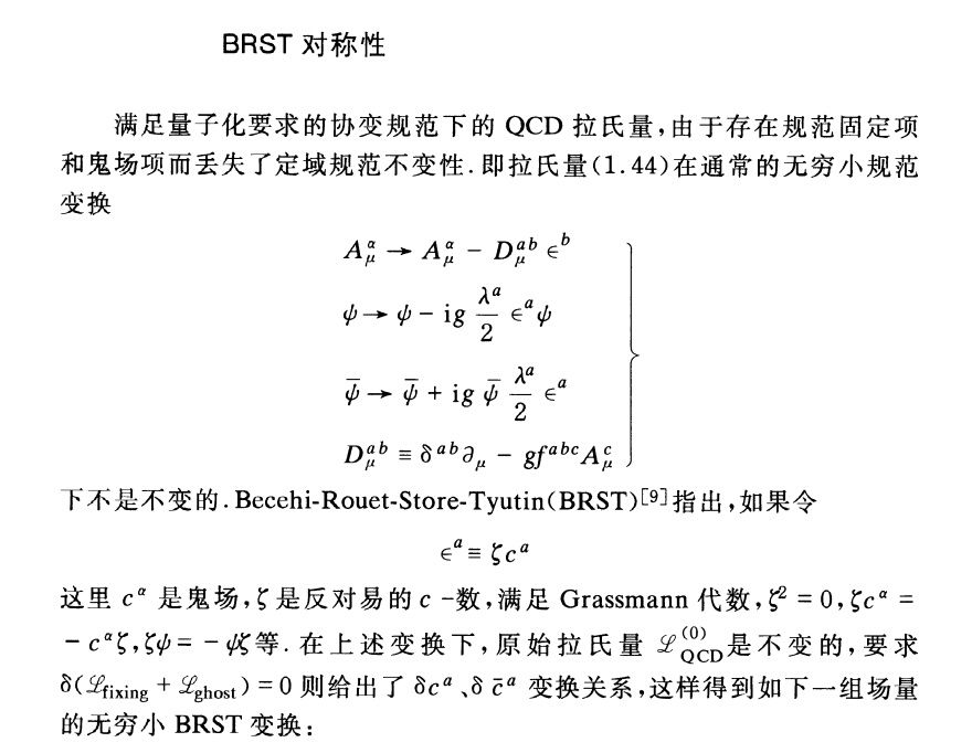 BRST對稱性 BRST對稱性