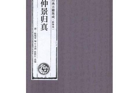仲景歸真(2018年廣東科技出版社出版的圖書) 仲景歸真(2018年廣東科技出版社出版的圖書)