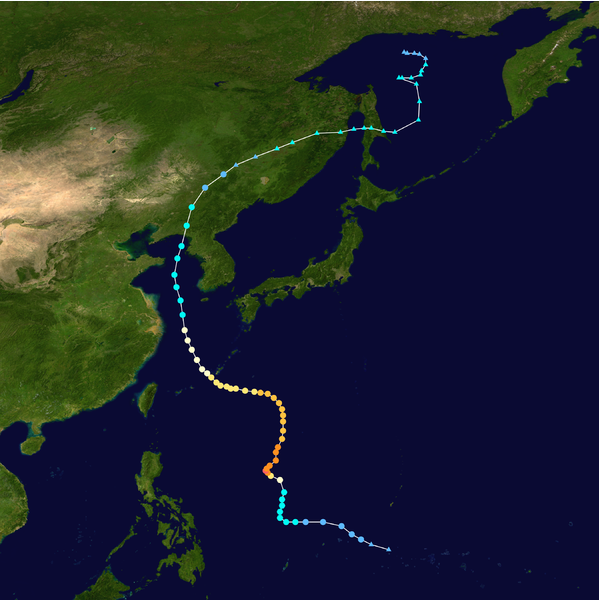 超強颱風梅花 路徑圖