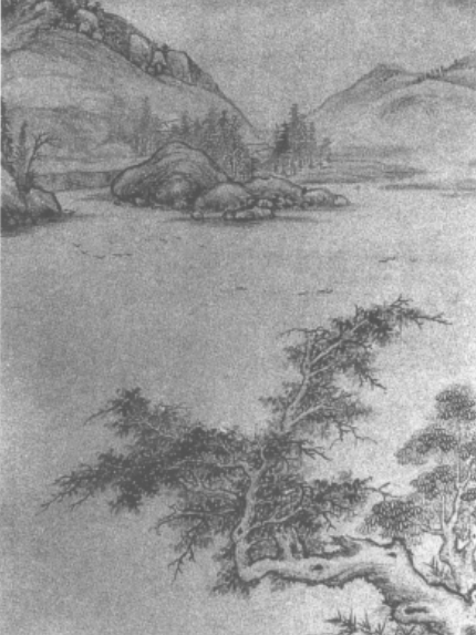 清溪垂釣圖