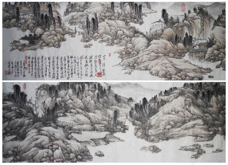 《湖山秋曉圖》雙璧 —梧州書畫藝術里程碑