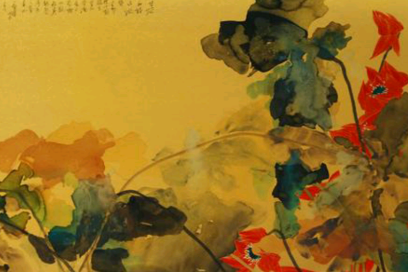 潑彩朱荷 潑彩朱荷
