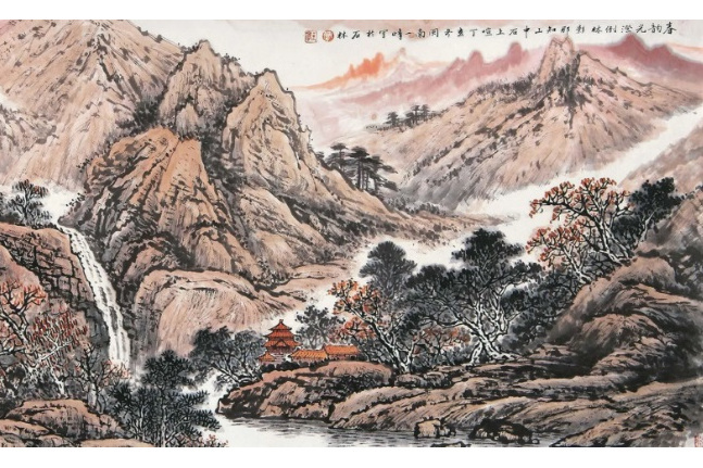 春山夕照 春山夕照