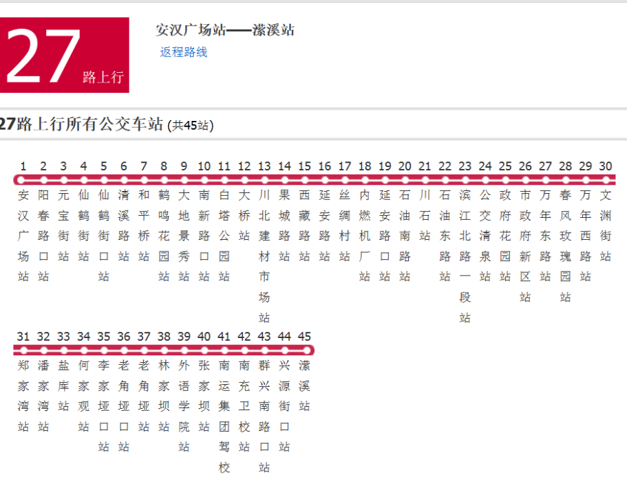 南充公交27路 南充公交27路