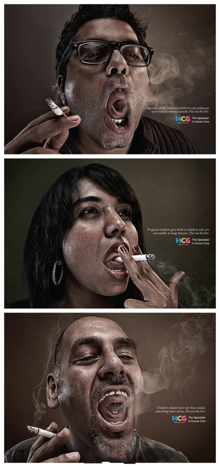 HCG一組反對吸菸的公益廣告