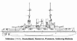 德意志級鐵甲艦側線圖