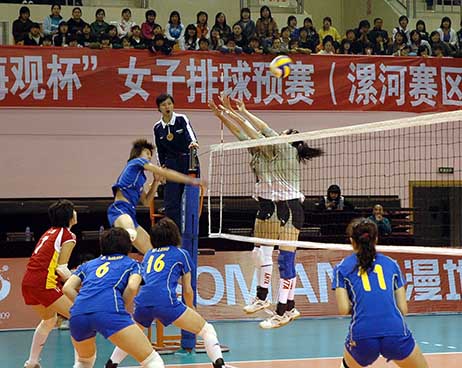 全運會女排預賽第二輪 江蘇3比0勝四川