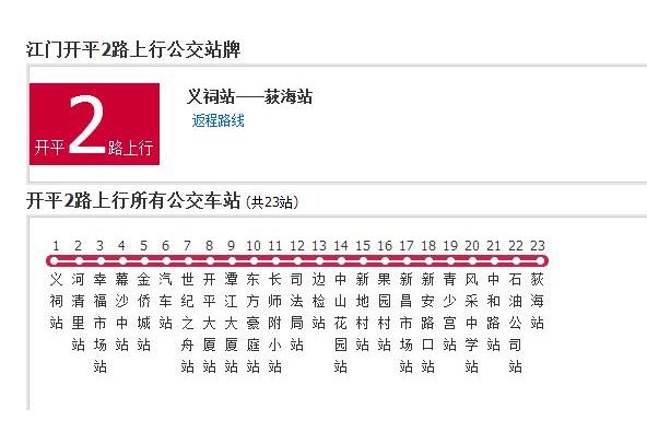 開平公交2路 開平公交2路