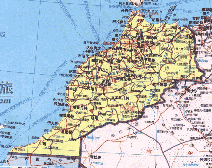 摩洛哥地圖
