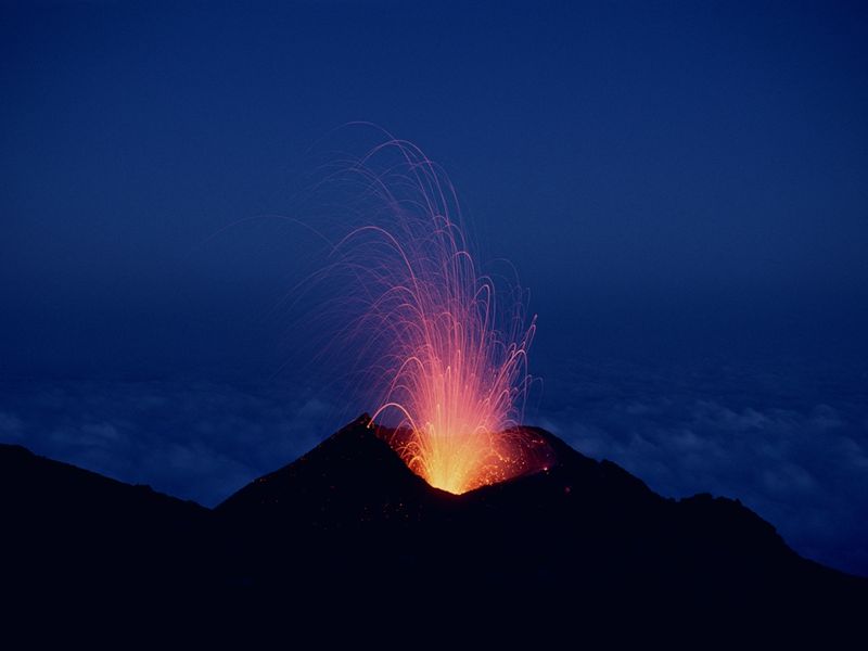 地震帶來的火山爆發