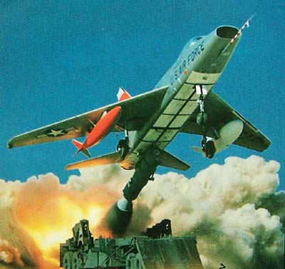 “零長彈射”試驗中的F-100D