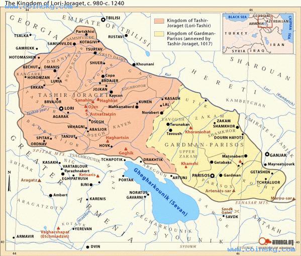 古代王國亞美尼亞地圖