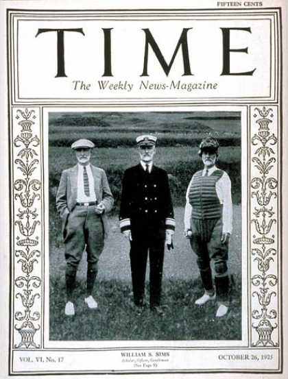 1925年10月26日的時代周刊封面人物