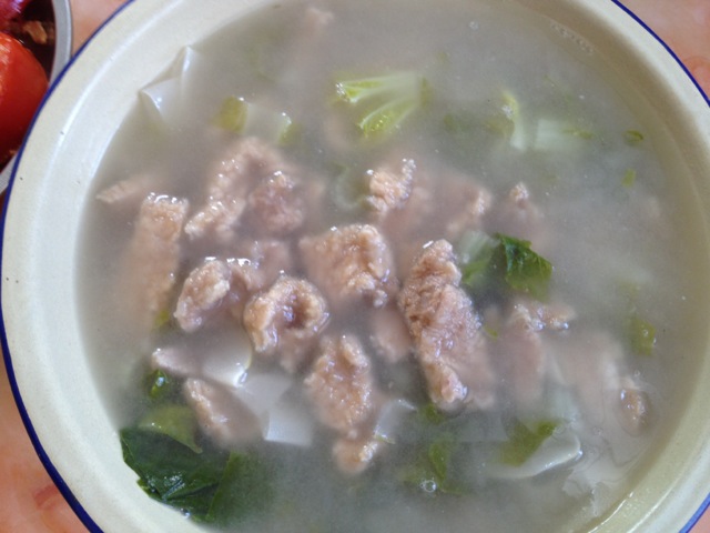 青菜肉片湯