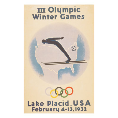 1932年普萊西德湖冬奧會海報