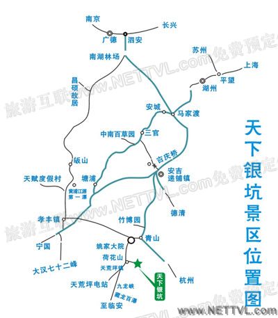 安吉旅遊地圖(安吉景點交通圖