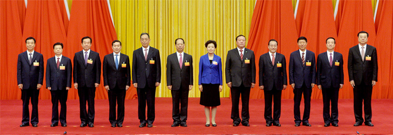 新當選的12位第十二屆寧夏回族自治區黨委常委