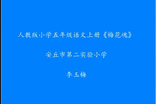 梅花魂(微課) 梅花魂(微課)