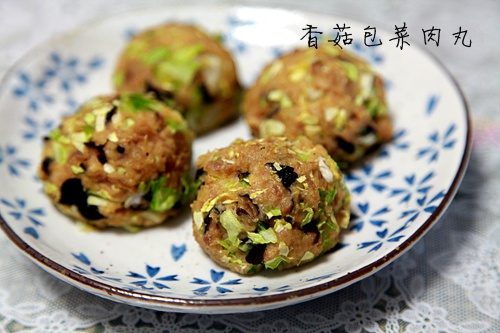 香菇包菜肉丸 香菇包菜肉丸