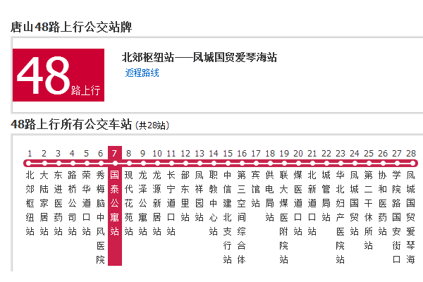 唐山公交48路 唐山公交48路