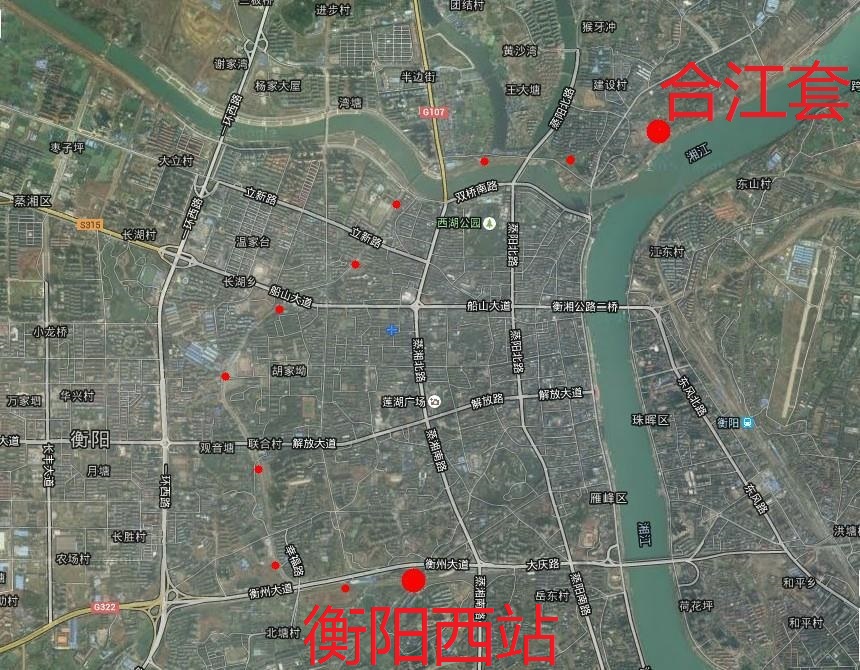 衡陽市西合鐵路路線圖