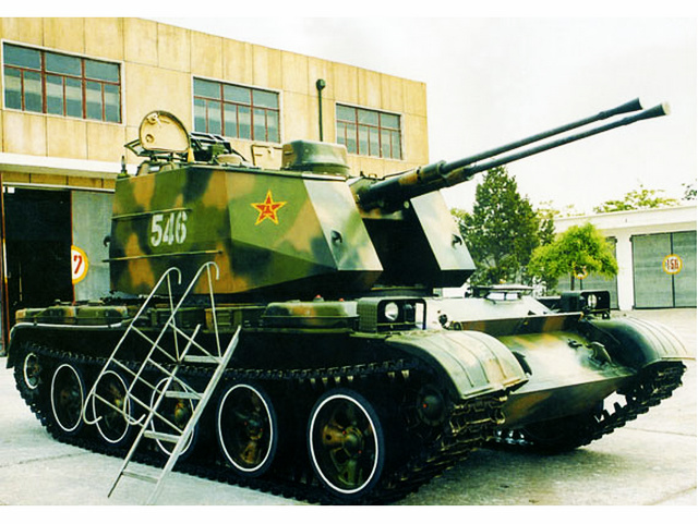 中國PGZ-88式雙管37毫米履帶式自行高炮