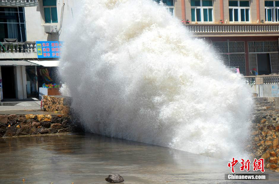 “蘇迪羅”在浙江沿海掀起巨浪