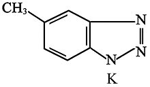 甲基苯駢三氮唑鉀鹽的結構式