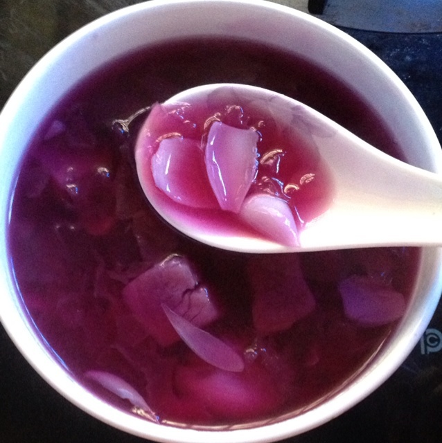紫薯銀耳百合湯