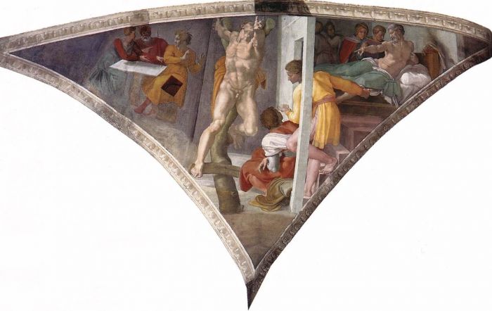 西斯廷教堂天頂畫：哈曼的懲罰