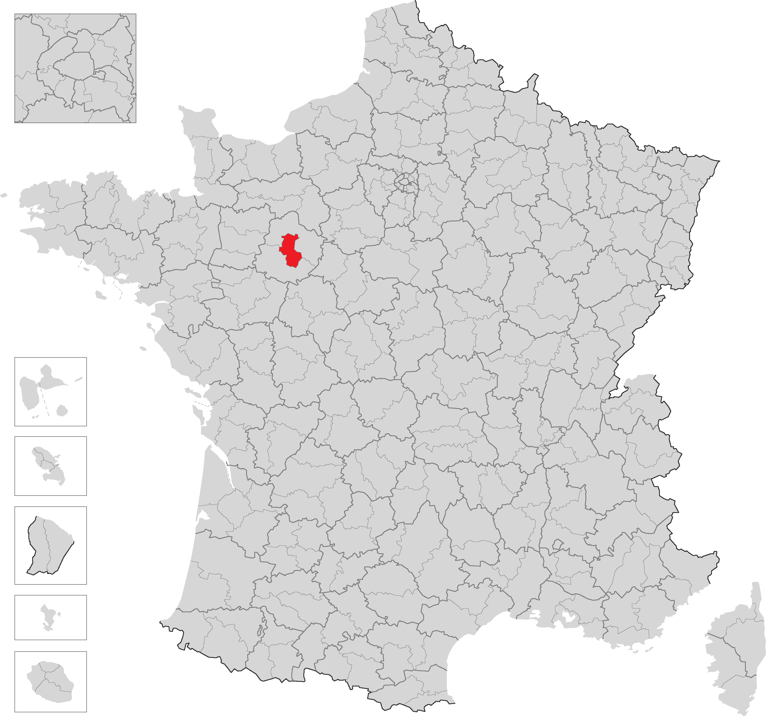 勒芒地區在法國的位置