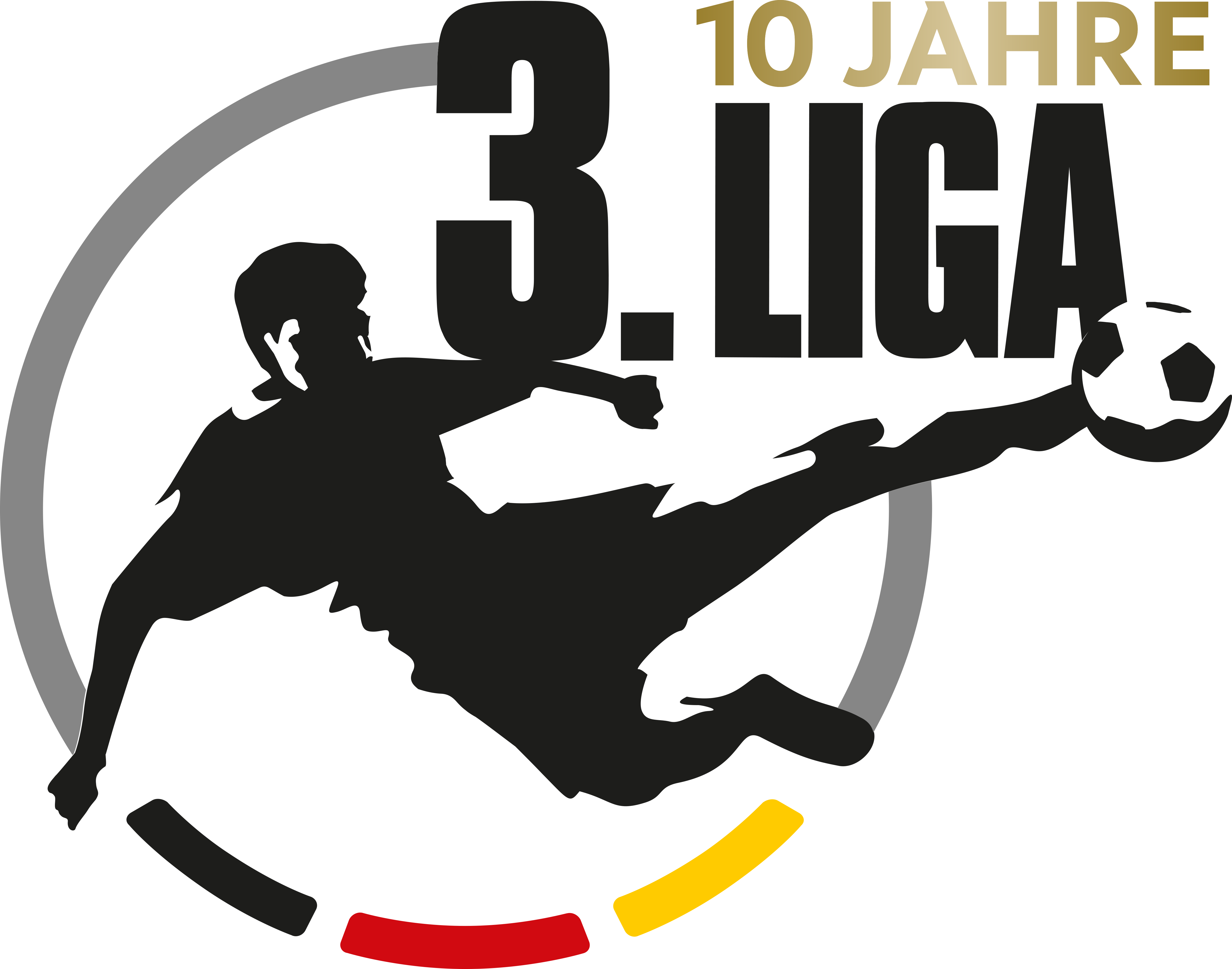 德國足球丙級聯賽十周年賽事徽標！
