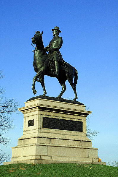 葛底斯堡戰場上的漢考克雕像