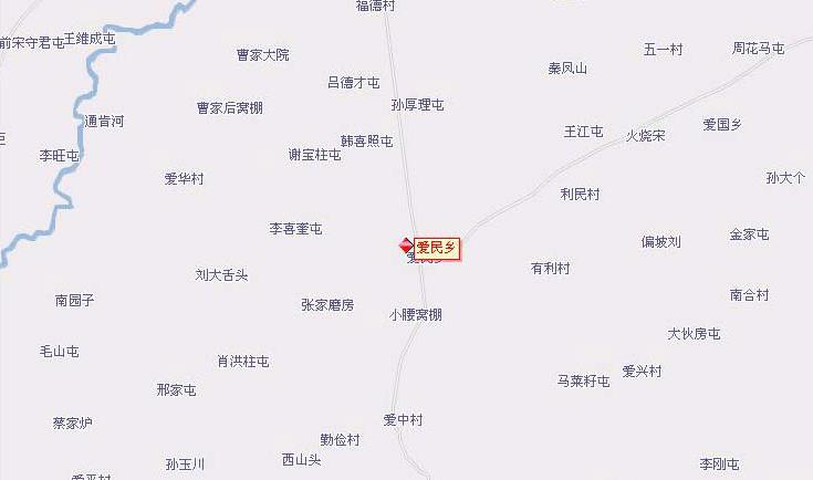 黑龍江省綏化市海倫市愛民鄉行政地圖