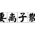 妻離子散 妻離子散