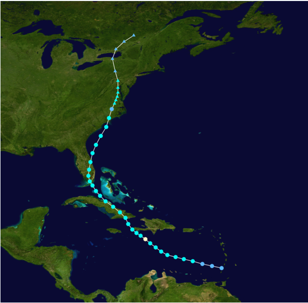 颶風（安尼斯多）路徑圖