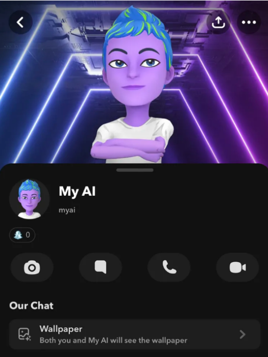 My AI(Snapchat推出的一款聊天機器人) My AI(Snapchat推出的一款聊天機器人)