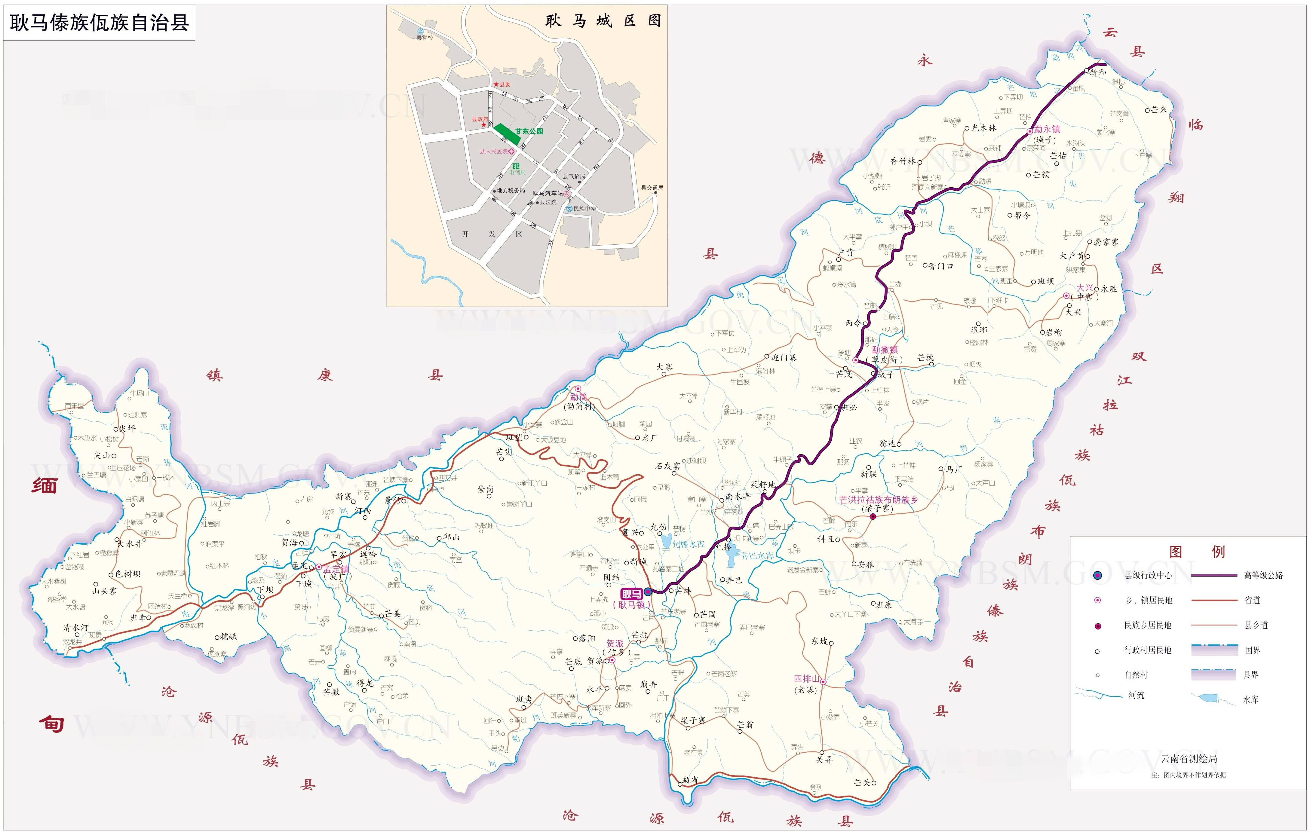 耿馬縣地圖