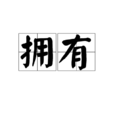擁有(漢語詞語) 擁有(漢語詞語)