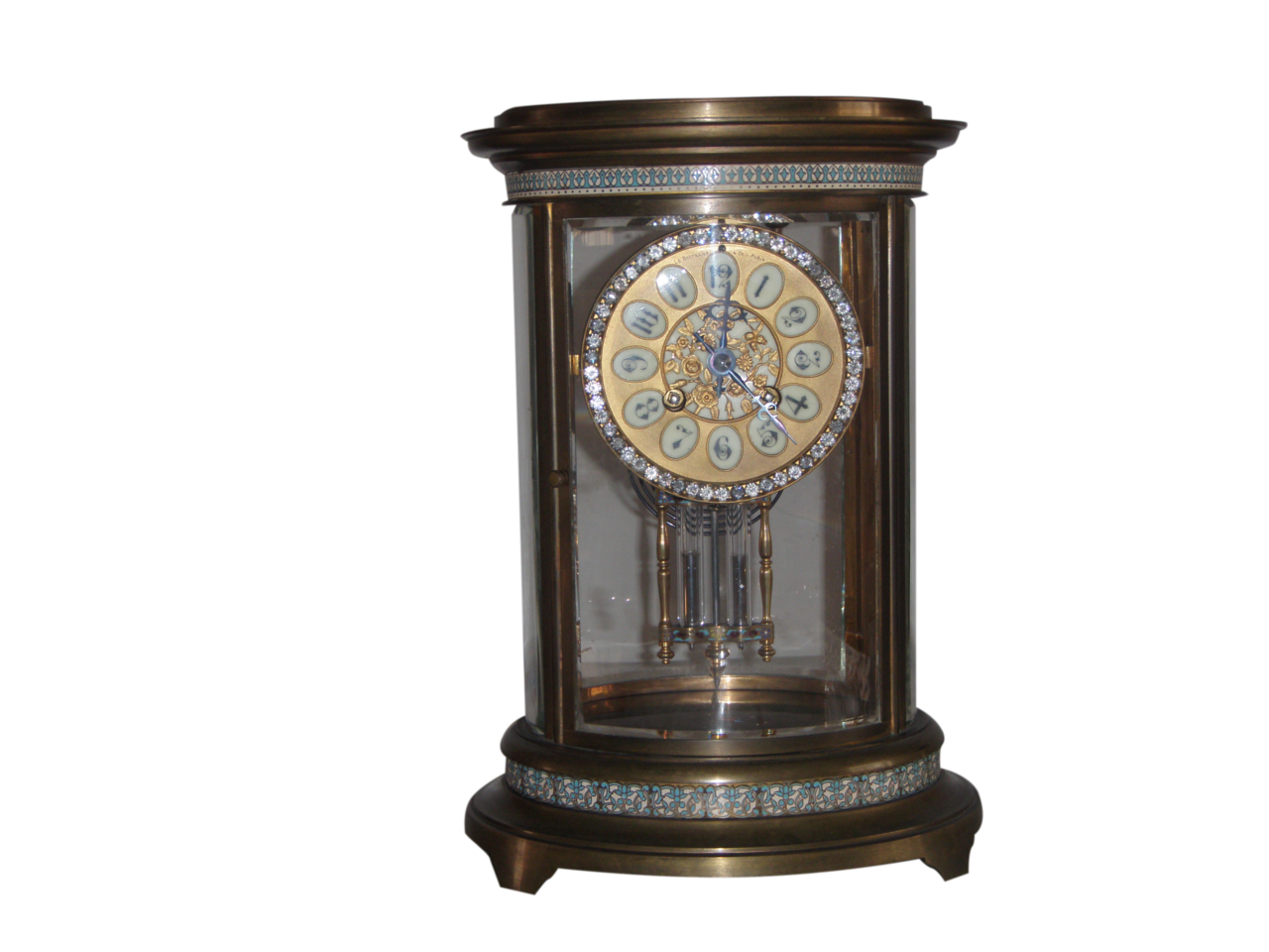 十九世紀末法國鑽石琺瑯彩座鐘