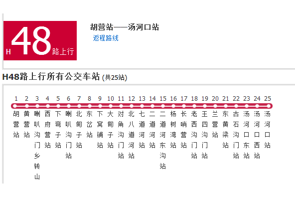 北京公交H48路 北京公交H48路