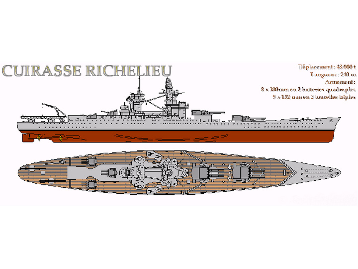 黎塞留號戰列艦線圖