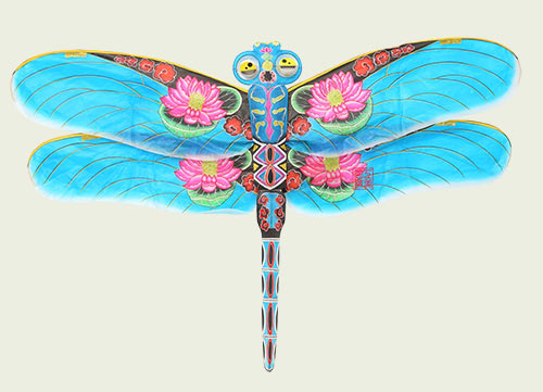 濰坊城派工筆手繪風箏—蜻蜓