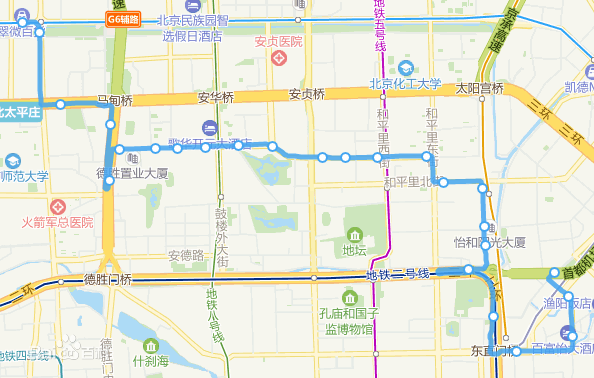 北京公交123路車輛線路圖