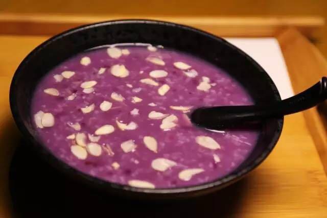 紫薯杏仁粥