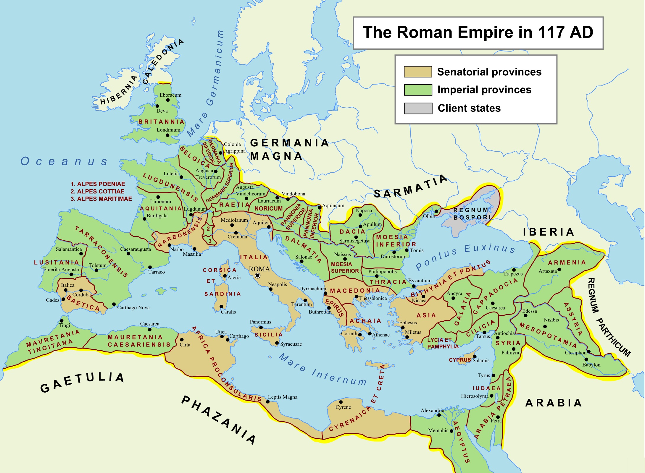 羅馬帝國行省（AD117）