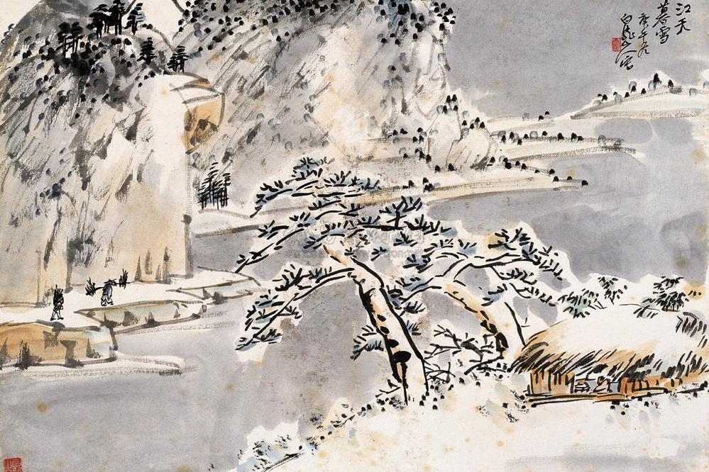 江天暮雪(湖南省長沙市嶽麓區橘子洲的冬季景觀) 江天暮雪(湖南省長沙市嶽麓區橘子洲的冬季景觀)
