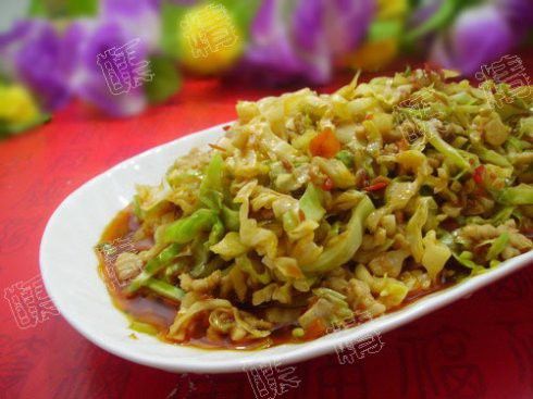 酸辣包菜肉絲 酸辣包菜肉絲