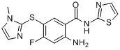 2-氨基-4-氟-5-[（1-甲基-1H-咪唑-2-基）硫基]-N-噻唑-2-基苯甲醯胺