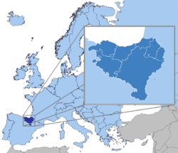 巴斯克地區在歐洲的位置